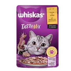 Whiskas Pouch TastyMix Sos İçinde Kuzulu ve Hindili Yetişkin Kedi Konservesi 85gr