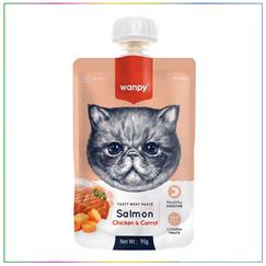 Wanpy Taze Somonlu ve Tavuklu Ezme Kedi Ödül Maması 90 Gr