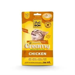Delibon Creamy Tavuklu Sıvı Kedi Ödül Maması 15 Gr 5 li