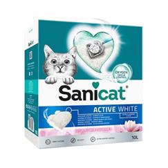 Sanicat Active White Topaklanan Kedi Kumu Lotus Çiçeği Kokulu 10 Lt
