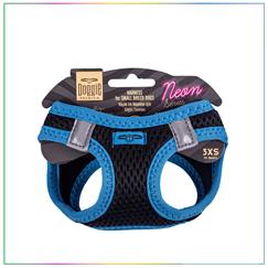 Doggie Havalı Dokuma Neon Serisi Küçük Irk Köpek Göğüs Tasması Mavi 3XS-22-26CM