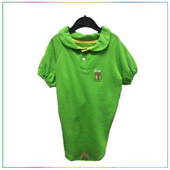 Basic Eva Tshirt Kedi ve Köpek Tişörtü Elbisesi Yeşil Medium