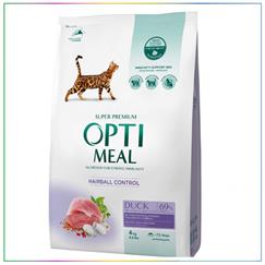 Optimeal Evde Yaşayan Kediler için Tüy Yumağı Önleyici Ördek Etli Yetişkin Kedi Maması 4 Kg