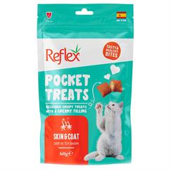 Reflex Pocket Treats Deri ve Tüy Bakımı Yetişkin Kedi Ödül Maması 60gr