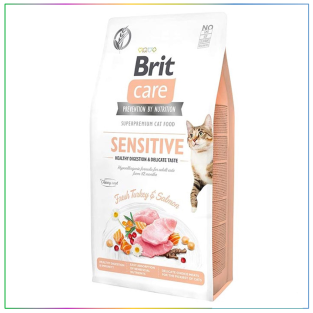Brit Care Sensitive Healthy Digestion/Delicate Taste Tahılsız Hindi & Somon Yetişkin Kedi Maması 7 Kg