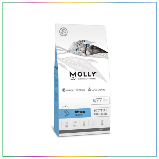 Molly Kitten&Mother Düşük Tahıllı Tavuklu Yavru Kedi Maması 2 Kg