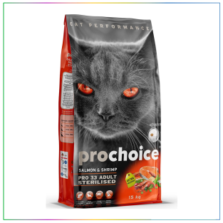 Prochoice Pro 33 Somon & Karidesli Kısırlaştırılmış Kedi Maması 15 kg