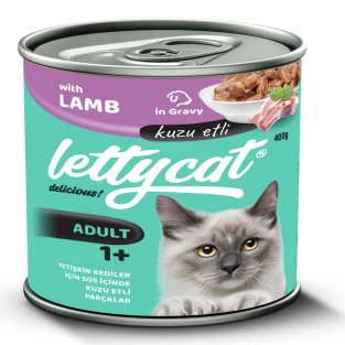 Lettycat Kuzu Etli Yetişkin Kedi Konservesi